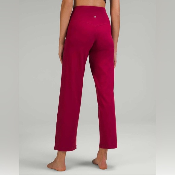 lululemon athletica Pants - Lululemon Align High-Rise Wide Leg Pant 31” Pomegranate Red Sz 2 Yoga Pants